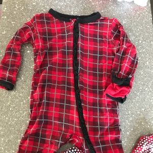 Kickee Pants 6/9 ruffle plaid footie